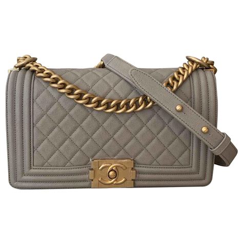 chanel boy bag small grey|Chanel boy bag old medium.